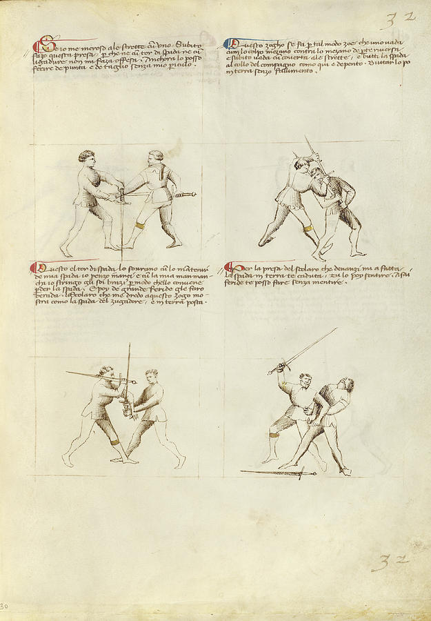 Combat With Sword Fiore Furlan Dei Liberi Da Premariacco Drawing by ...