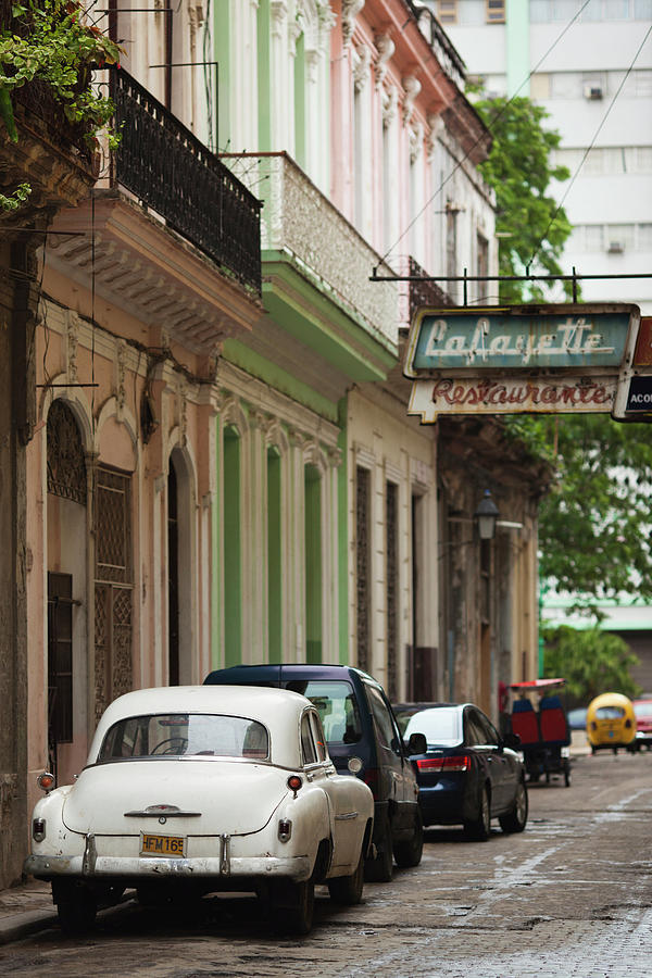 Car Photograph - Cuba, Havana, Havana Vieja, Morning #13 by Walter Bibikow