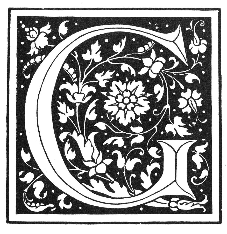 Decorative Initial G #13 Painting by Granger