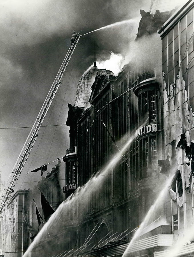 Vintage Photograph - 13 Die In Brusseis Tore Blaze by Retro Images Archive