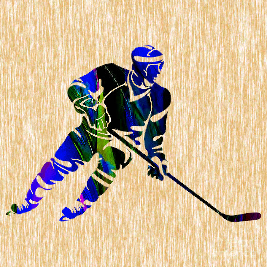 Hockey #13 Mixed Media by Marvin Blaine