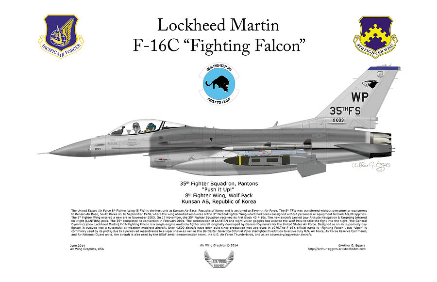 Lockheed Martin F-16C Fighting Falcon #10 Digital Art by Arthur Eggers