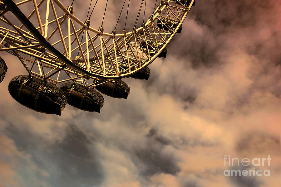 London Photograph - London Eye against sky background #13 by Indian Summer