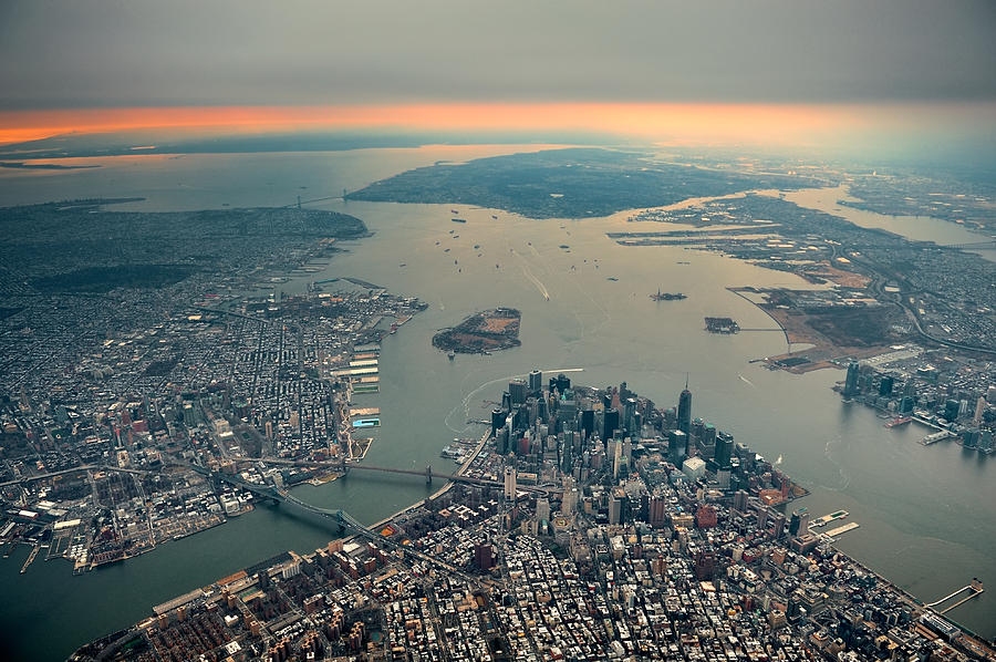 Manhattan aerial #13 Photograph by Songquan Deng