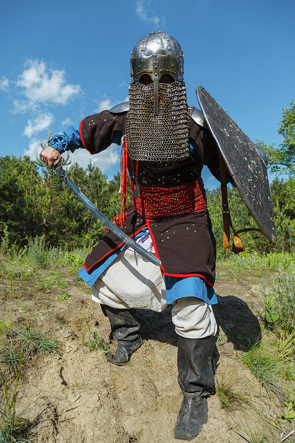 Mongol Horde Warrior In Armour, Holding Photograph by Oleg Zabielin ...