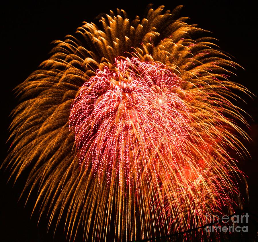 Abstract Photograph - Most Spectacular Fireworks Selection - WORLDWIDE CHAMPIONSHIP - Montreal #13 by Emma Lambert
