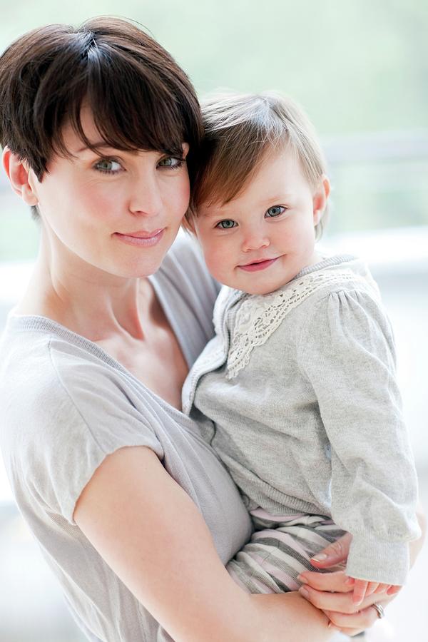 12-17 Months Photograph - Mother And Daughter #13 by Ian Hooton/science Photo Library