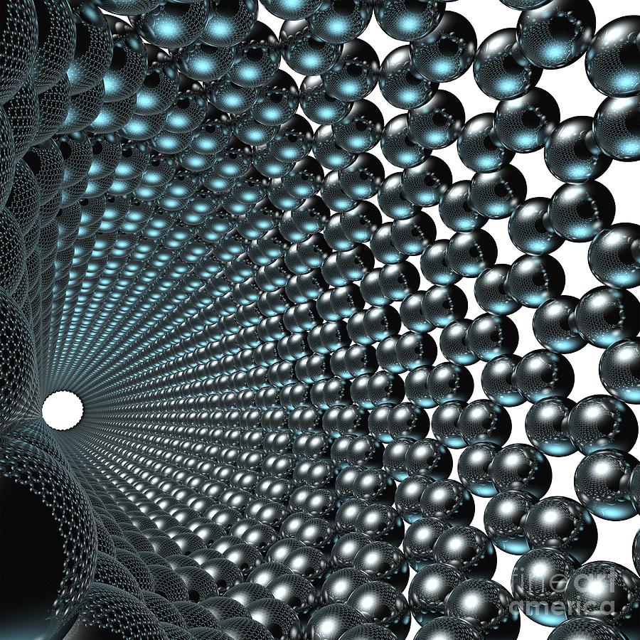 Molecule Photograph - Nanotube Structure, Artwork #13 by Russell Kightley