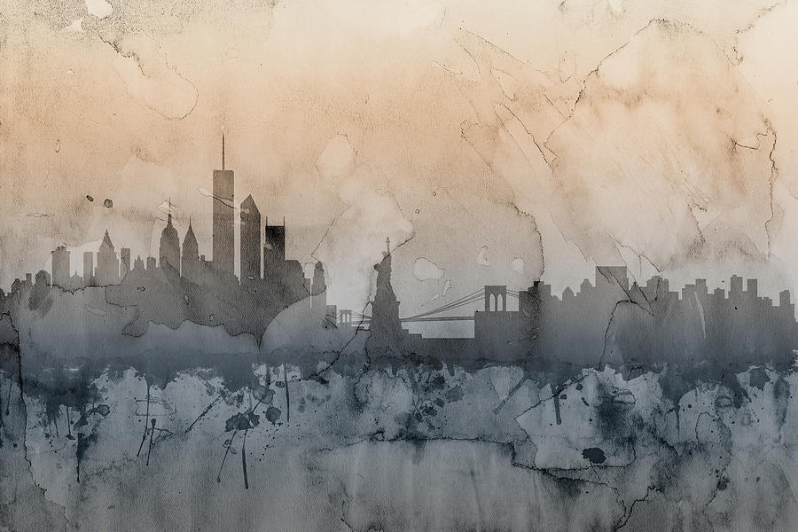 New York Skyline #13 Digital Art by Michael Tompsett