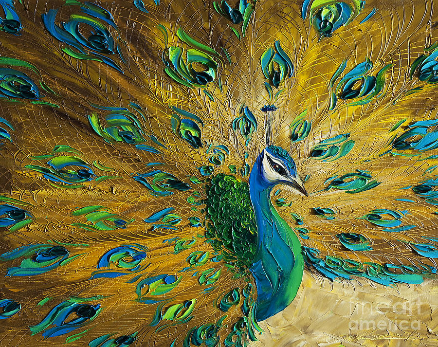 Peacock Painting - Peacock #13 by Willson Lau