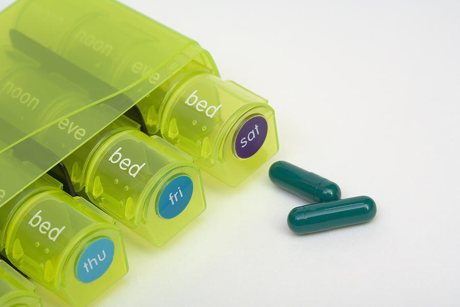 Pills In Weekly Organizer #13 Photograph by Science Stock Photography