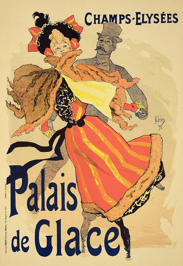 Reproduction Of A Poster Advertising Drawing by Jules Cheret