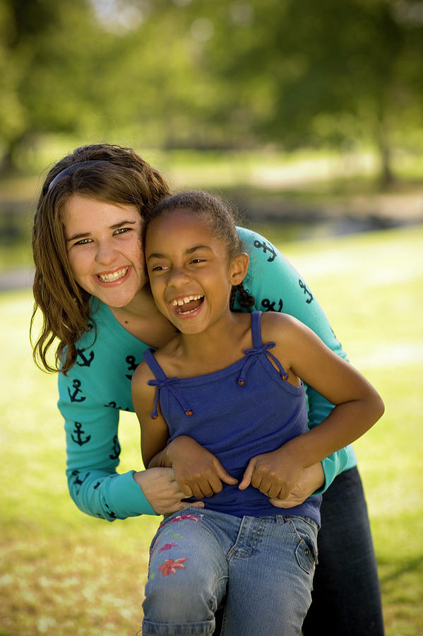 Two Girls Hanging Out In A Park Photograph By Robert Gallagher 