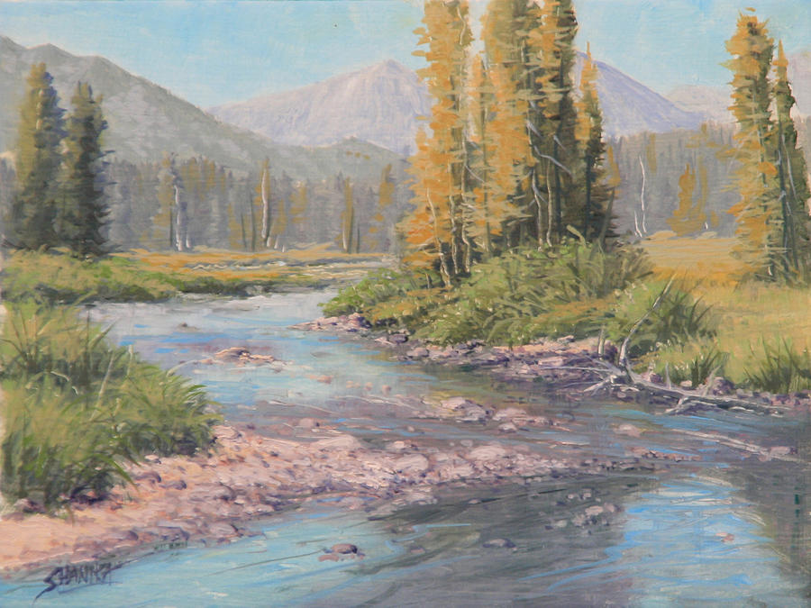 130116-68 Fall River - Rocky Mountain National Park Painting by Kenneth ...