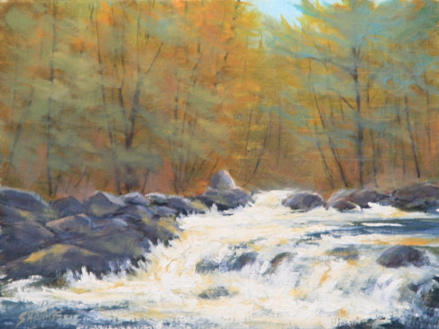 Rocky Mountain National Park Painting - 130119-68 Rushing Water On Fall River by Kenneth Shanika