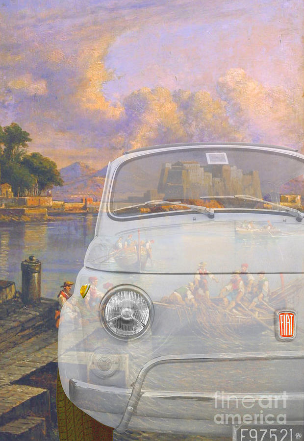 Gary Digital Art - 131101 BlueChip Fiat 500 bianca Neaples tribute by BlueChip Luigi Gallone