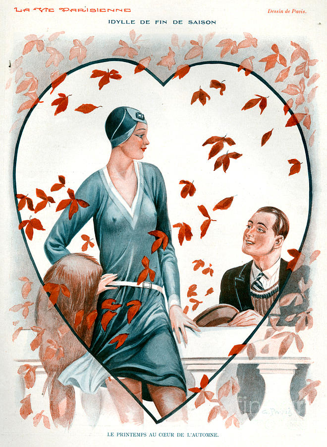 Valentines Day Drawing - 1920s France La Vie Parisienne Magazine #133 by The Advertising Archives