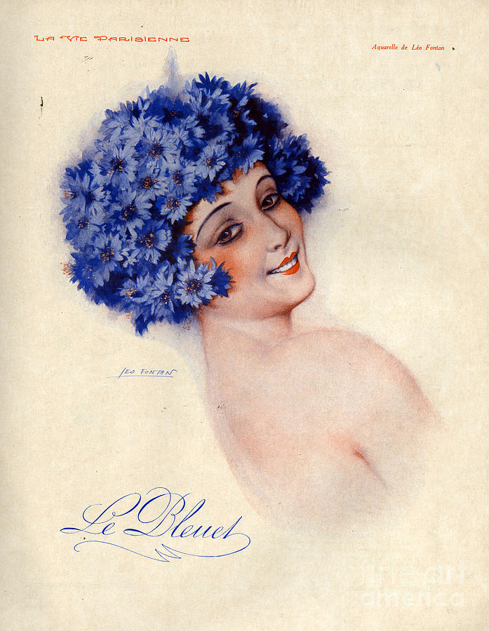 Portrait Drawing - 1920s France La Vie Parisienne Magazine #137 by The Advertising Archives