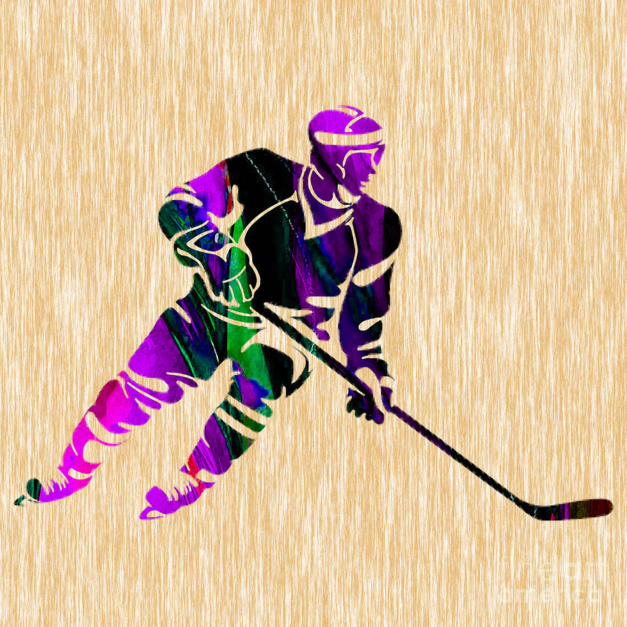 Hockey #14 Mixed Media by Marvin Blaine