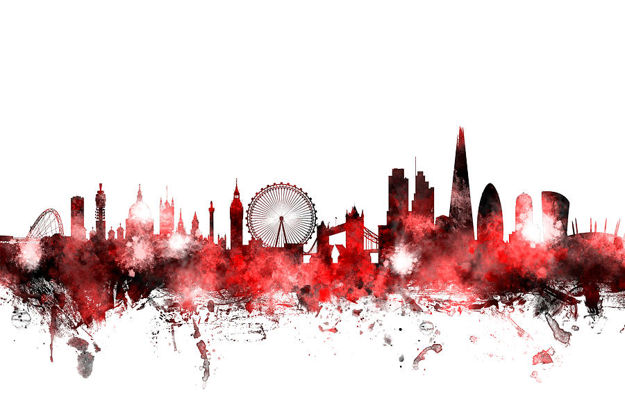 London England Skyline #14 Digital Art by Michael Tompsett