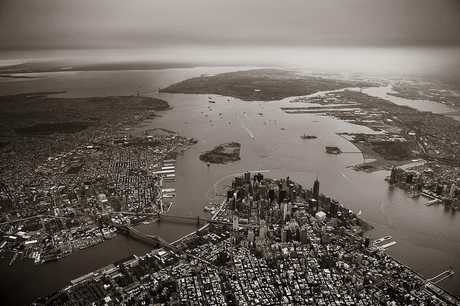 Manhattan aerial #14 Photograph by Songquan Deng