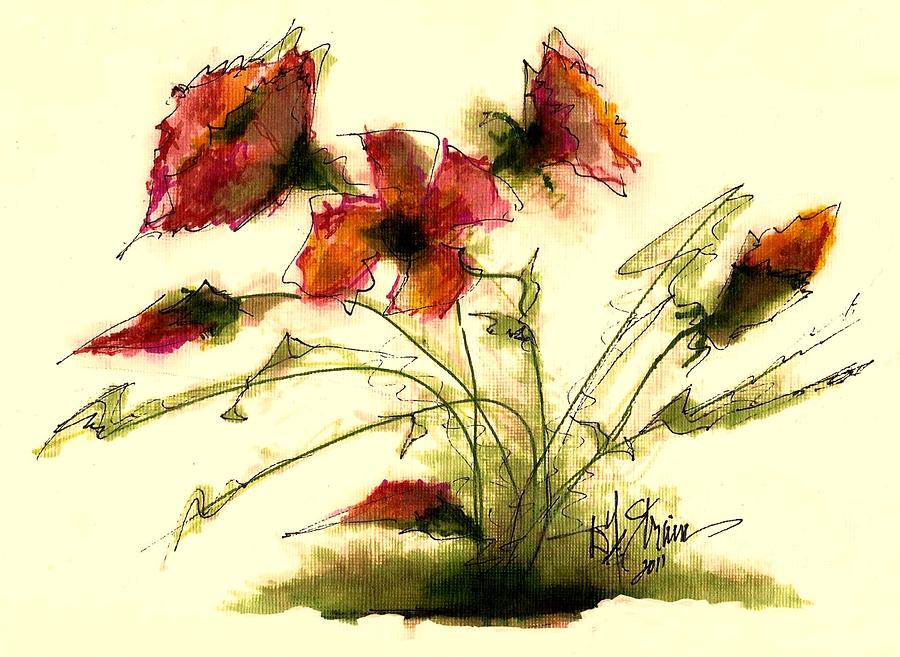 Moms Flowers #14 Painting by Diane Strain
