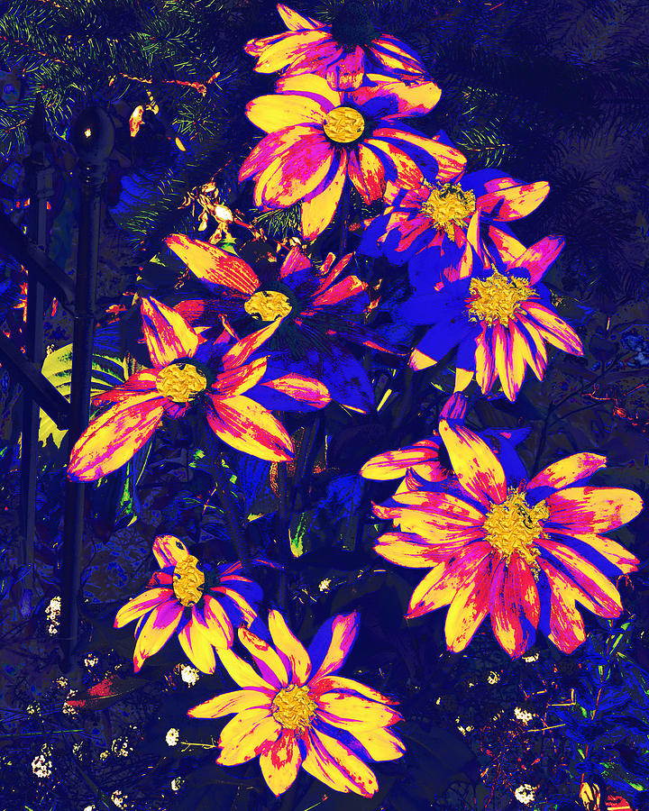 Flower Mixed Media - Nature photography in Oakville Ontario Canada and graphic digital enhancements  Flowers Gardens Park #15 by Navin Joshi