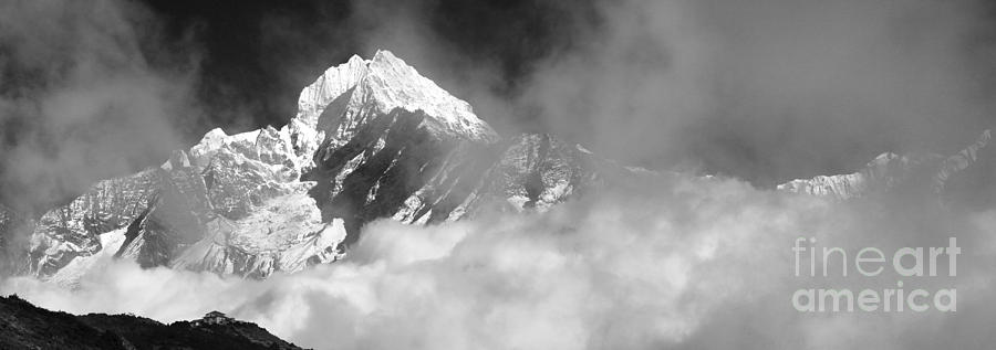 Snow Capped Thamsherku Mountain Himalayas Nepal Photograph