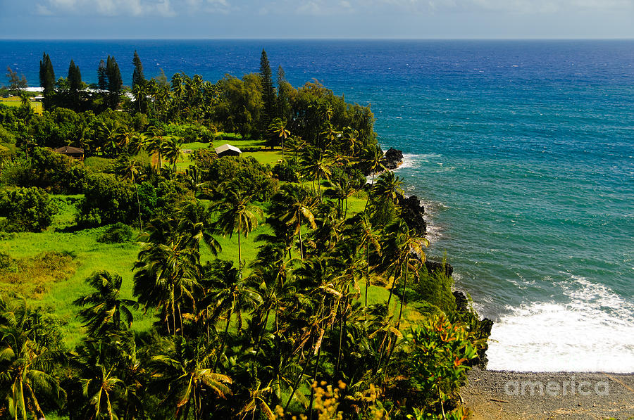 Spectacular ocean view on the Road to Hana Maui Hawaii USA #14 Photograph by Don Landwehrle