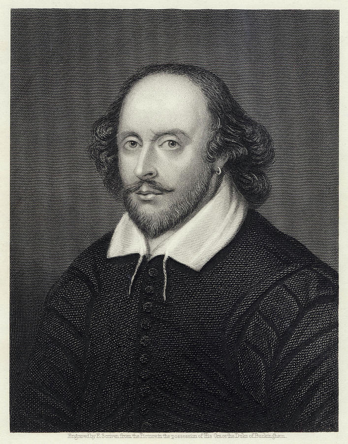William Shakespeare (1564 - 1616) Drawing by Mary Evans Picture Library