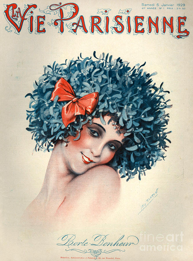 Christmas Drawing - 1920s France La Vie Parisienne Magazine #140 by The Advertising Archives