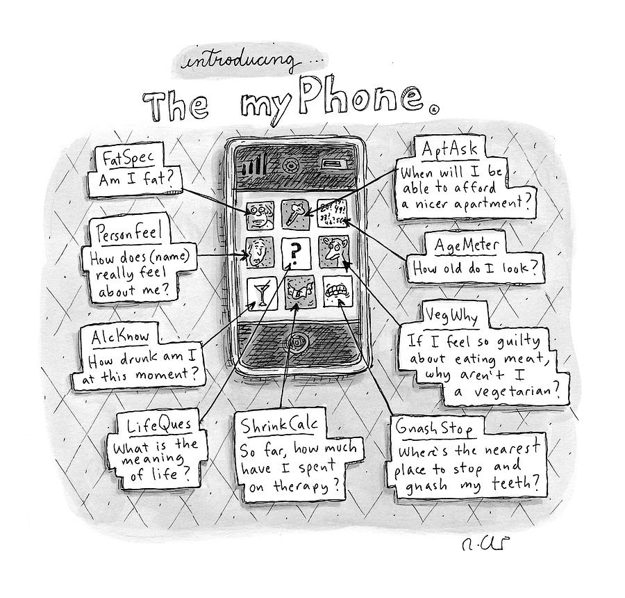 Captionless #3 Drawing by Roz Chast