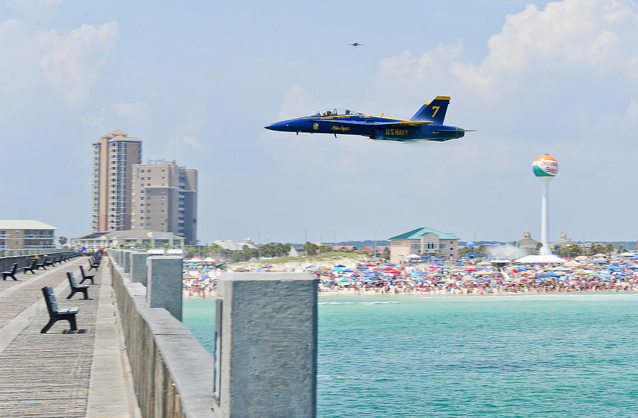Blue Angels on Pensacola Beach Photograph by JC Findley