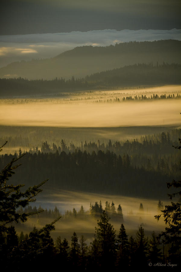 Foggy Morning at Priest Lake  -  141010A-021 Photograph by Albert Seger