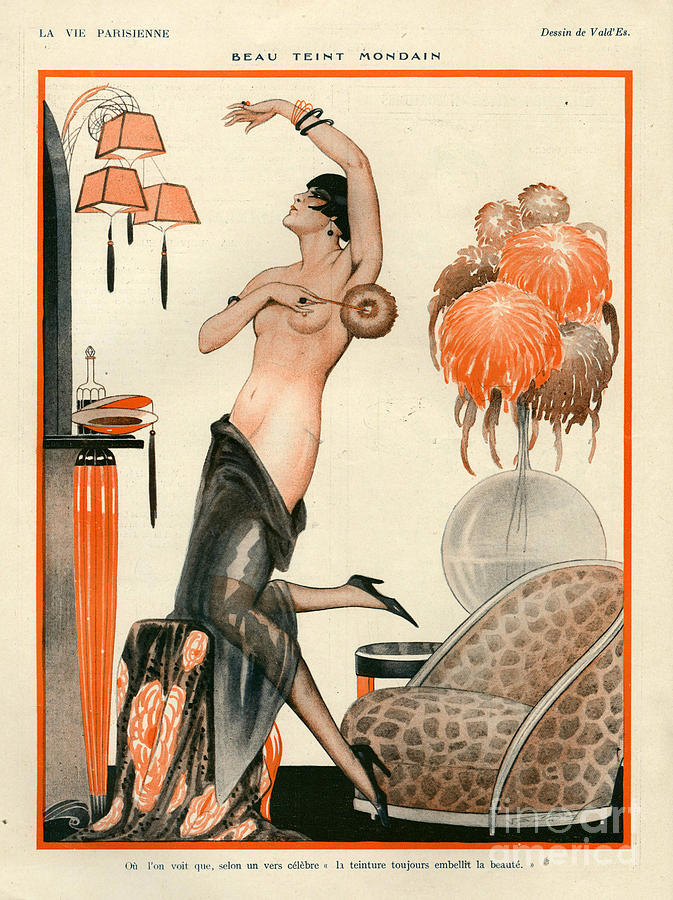 Nude Drawing - 1920s France La Vie Parisienne Magazine #146 by The Advertising Archives