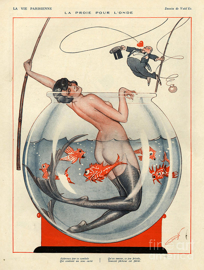 Animal Drawing - 1920s France La Vie Parisienne Magazine #148 by The Advertising Archives