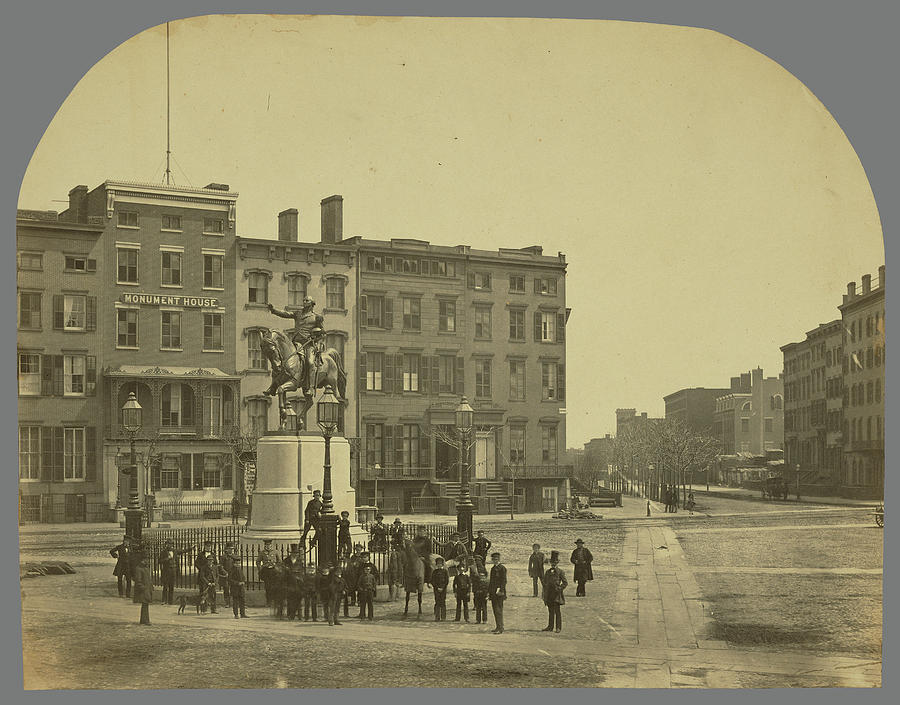 14th Drawing - 14th Street With Union Square And Washington Monument by Litz Collection