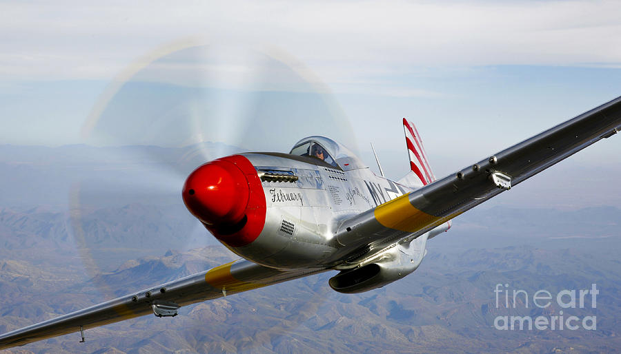 Transportation Photograph - A P-51d Mustang In Flight #15 by Scott Germain