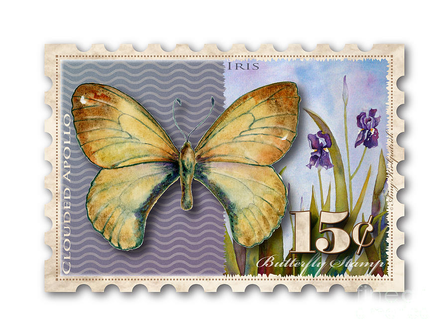 15 Cent Butterfly Stamp Painting by Amy Kirkpatrick