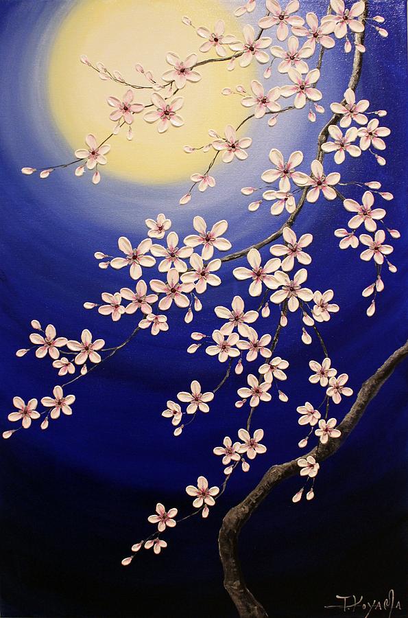 Abstract Painting - Cherry Blossoms #11 by Tomoko Koyama