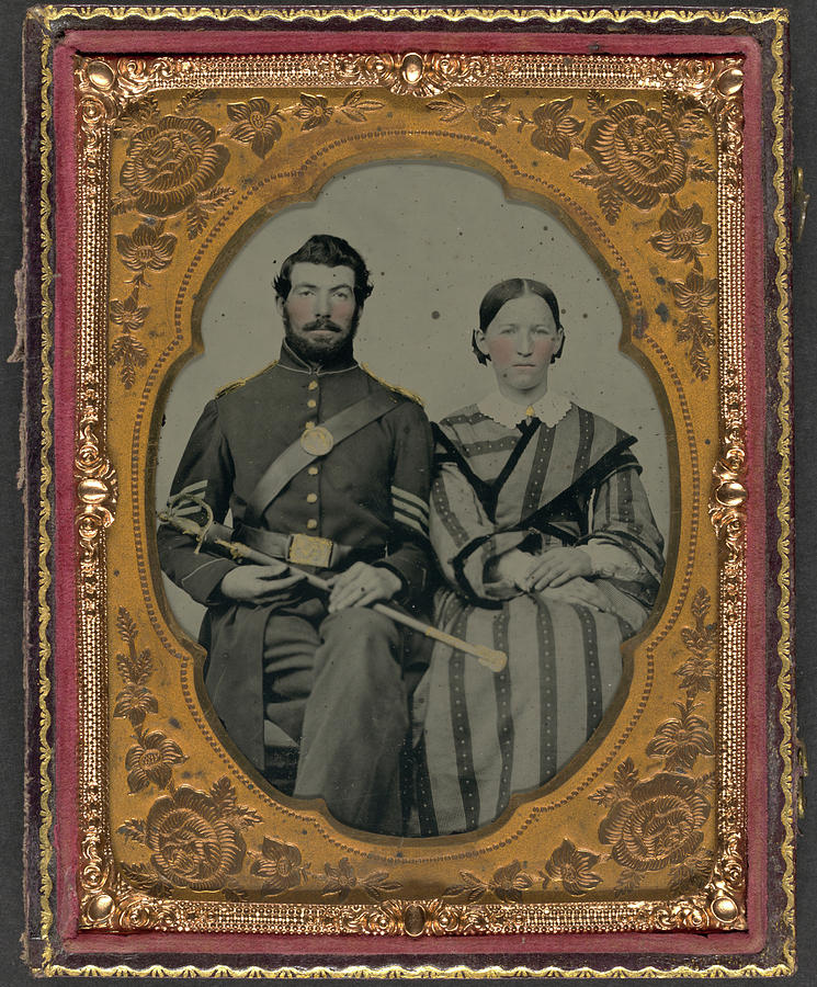 Civil War Couple, C1863 #15 Painting by Granger