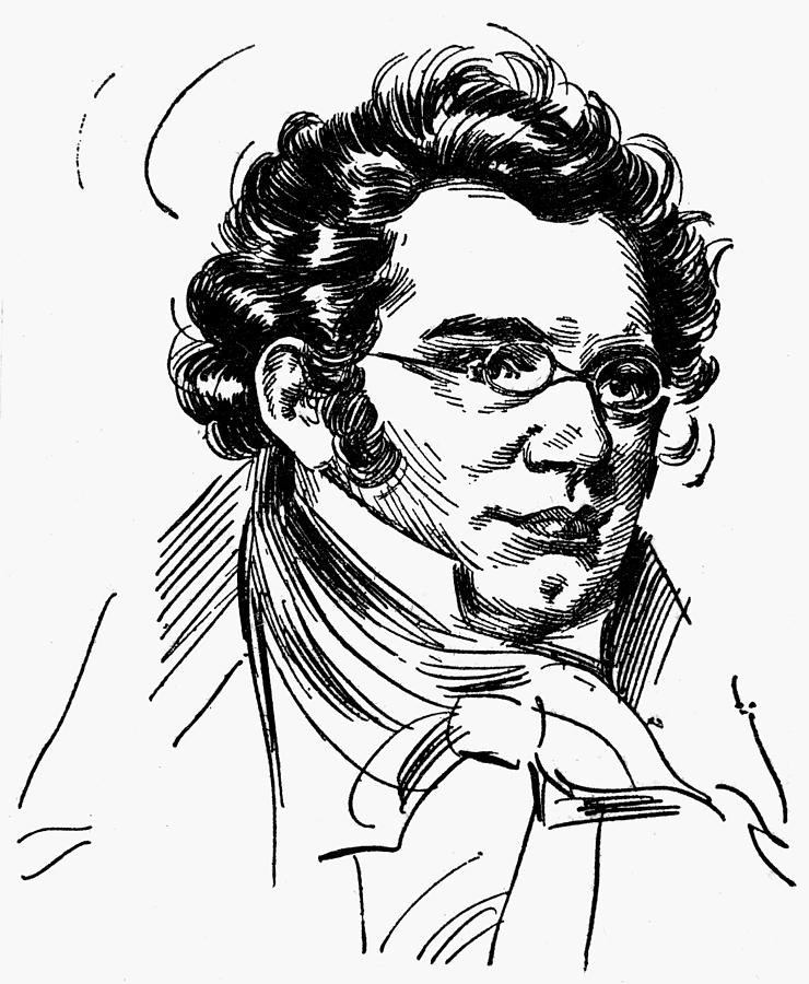 Franz Schubert 1797 1828 Drawing By Granger