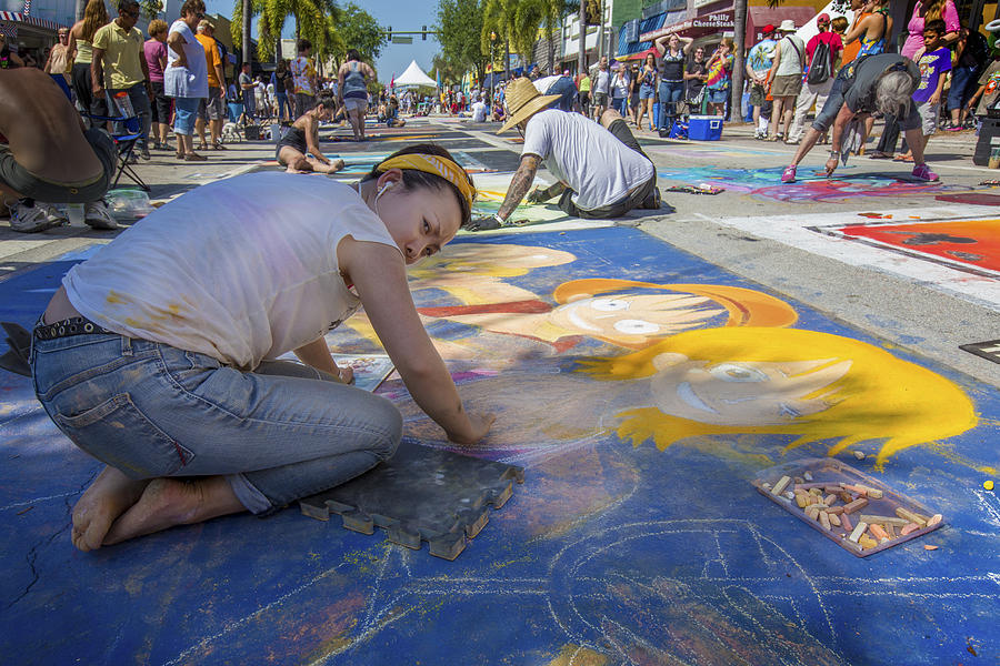 Lake Worth Street Painting Festival Photograph by Debra and Dave Vanderlaan