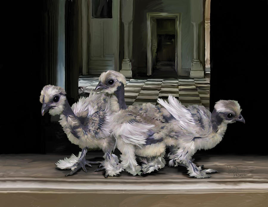 Chicken Digital Art - 15. Lizard chicks by Sigrid Van Dort Chicken Digital Art - 15. Lizard chicks by Sigrid Van Dort
