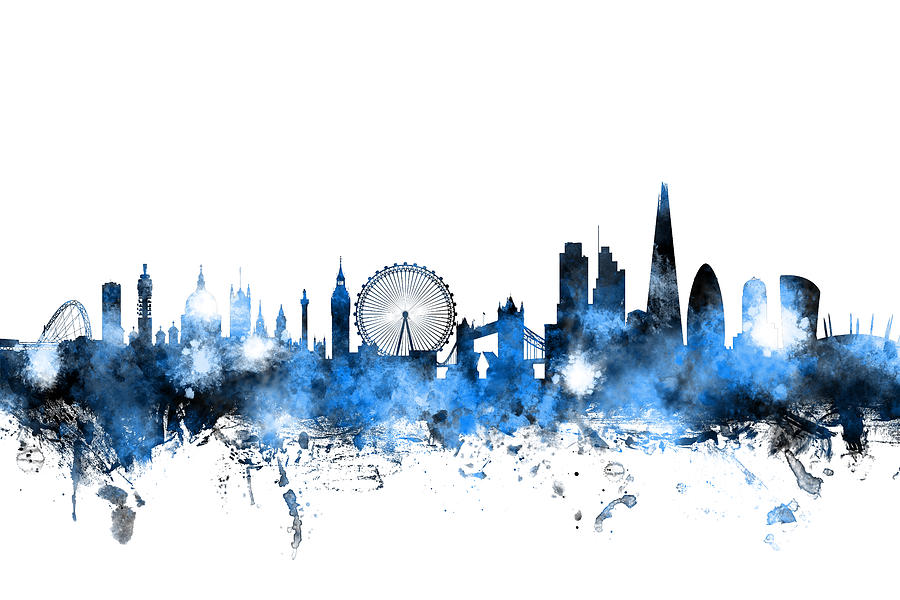 London England Skyline #15 Digital Art by Michael Tompsett