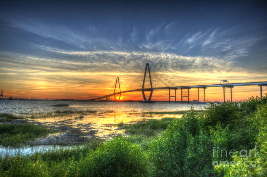 Sunset Photograph - Lowcountry Sunset by Dale Powell