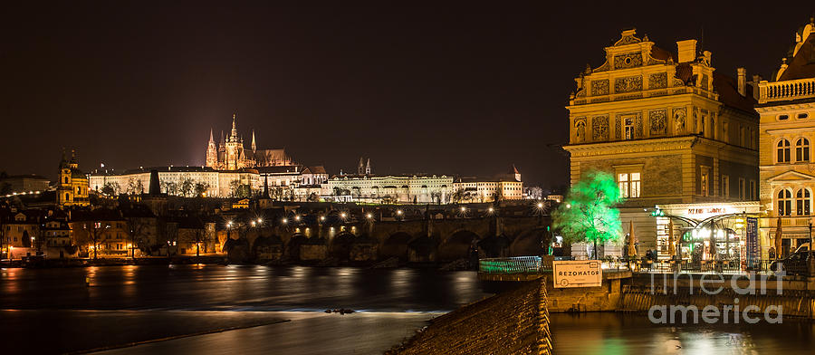 Prague by night #15 Photograph by Jorgen Norgaard