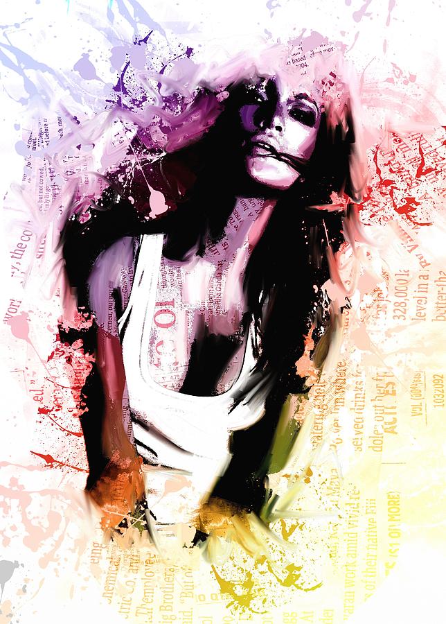 Jennifer Lopez  #2 Painting by Bogdan Floridana Oana