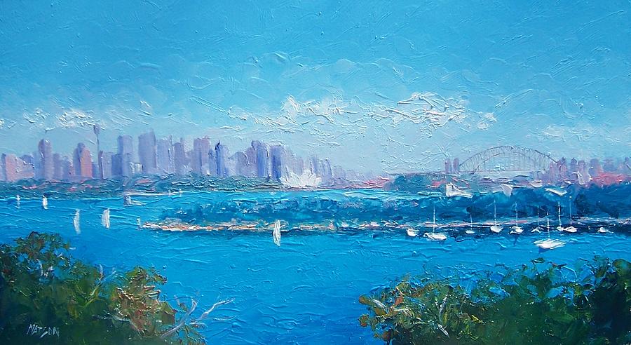Sydney Harbour and the Opera House by Jan Matson #2 Painting by Jan Matson