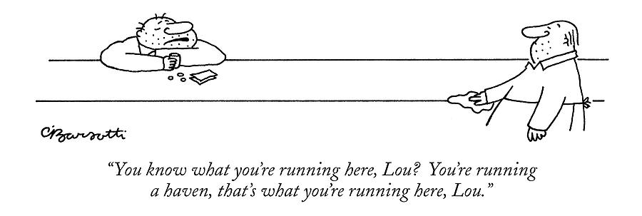 Run Drawing - You Know What Youre Running Here by Charles Barsotti